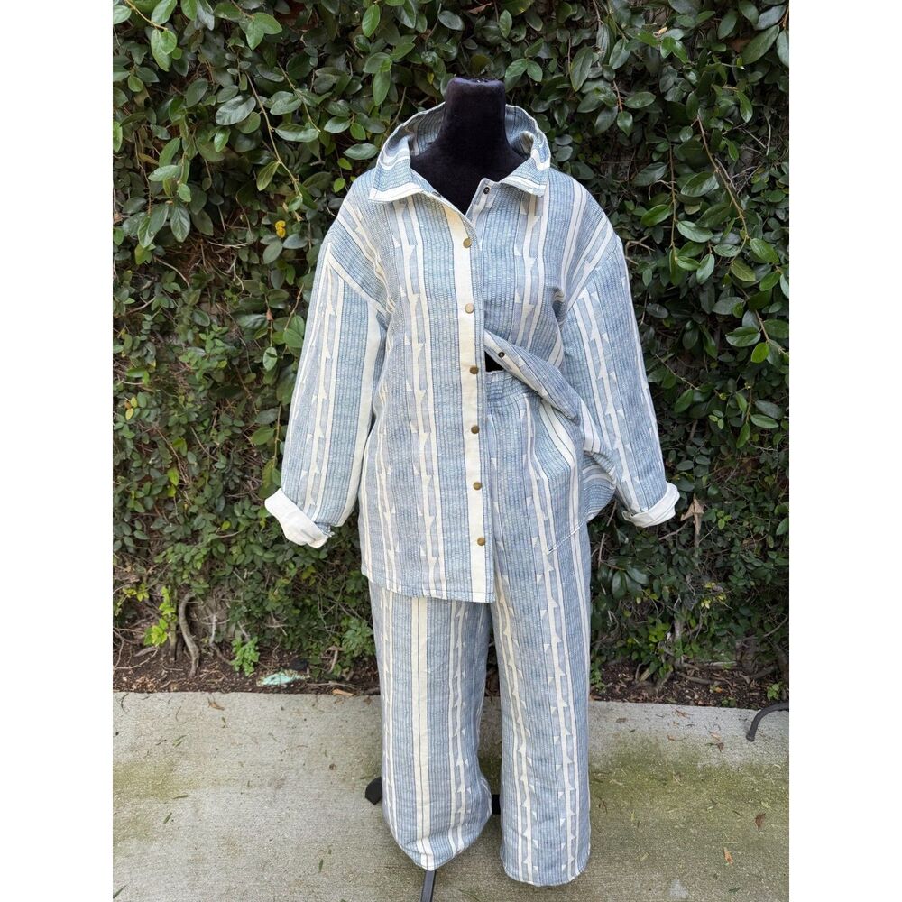 Upcycled Two Piece Set - Shacket & Pull on Pant